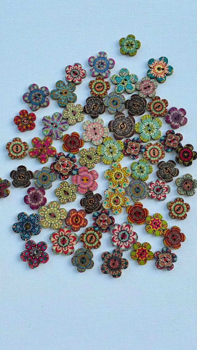 Handmade wooden mandala flower wind chime with bell for the garden, balcony or indoors. Decoration, birthday, gift, housewarming party (photo 6)