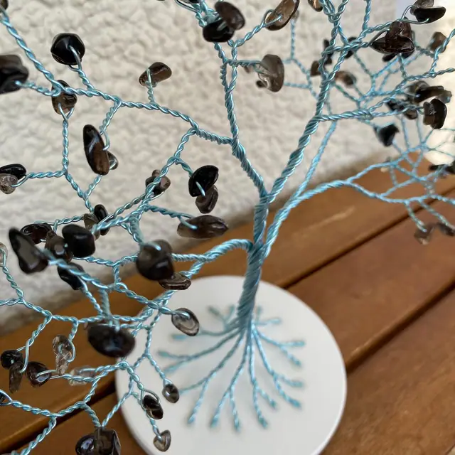 Handmade tree made of wire and natural stones/ decoration/ gift. (photo 4)