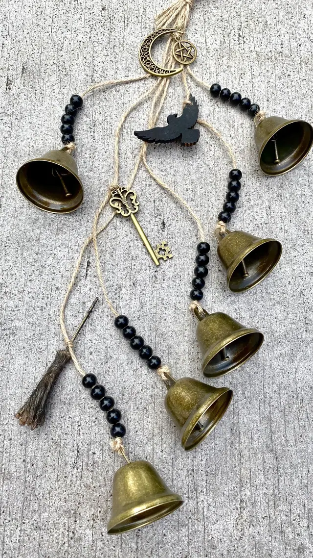 Wind chime “Hexenklang”. Chimes. Magic. Home protection. Wicca. Door pendant. Balcony decoration. Indoor design. Magic Halloween. Mystic (photo 4)