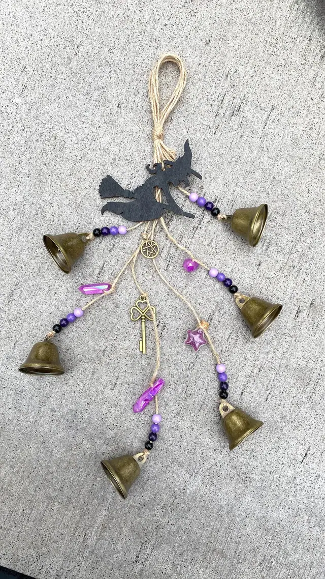 Wind chime “Witch Magic” / Chimes / Magic / House Protection / Wicca / Door Hanger / Balcony Decoration / Indoor Design / Magic Halloween (photo 4)
