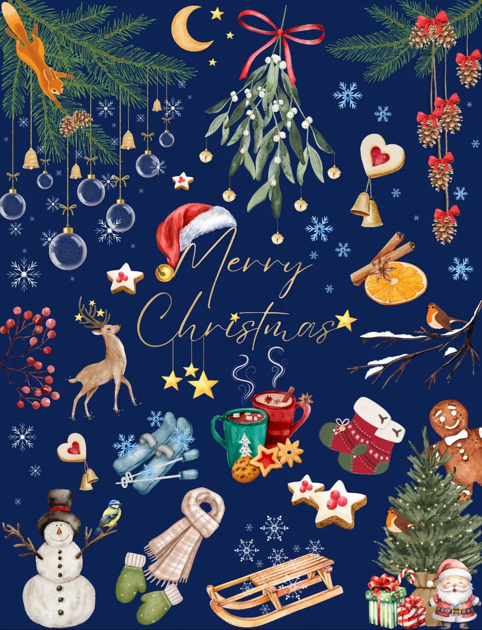 Jigsaw Puzzle Merry Christmas. 500 / 1000 / 2000 Pieces. Christmas. Winter. Family Jigsaw Puzzle. Wintertime. Game Night.