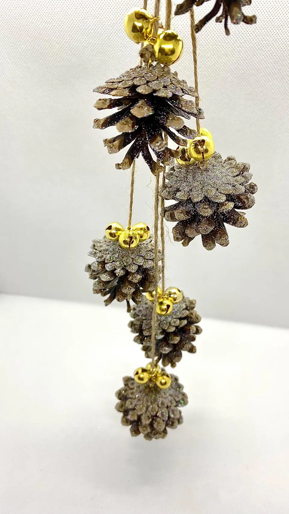 Festive “Winter cone” pendant as a home decoration for winter and Christmas time. Pine cone. Door hanger. Secret Santa gift. Boho.