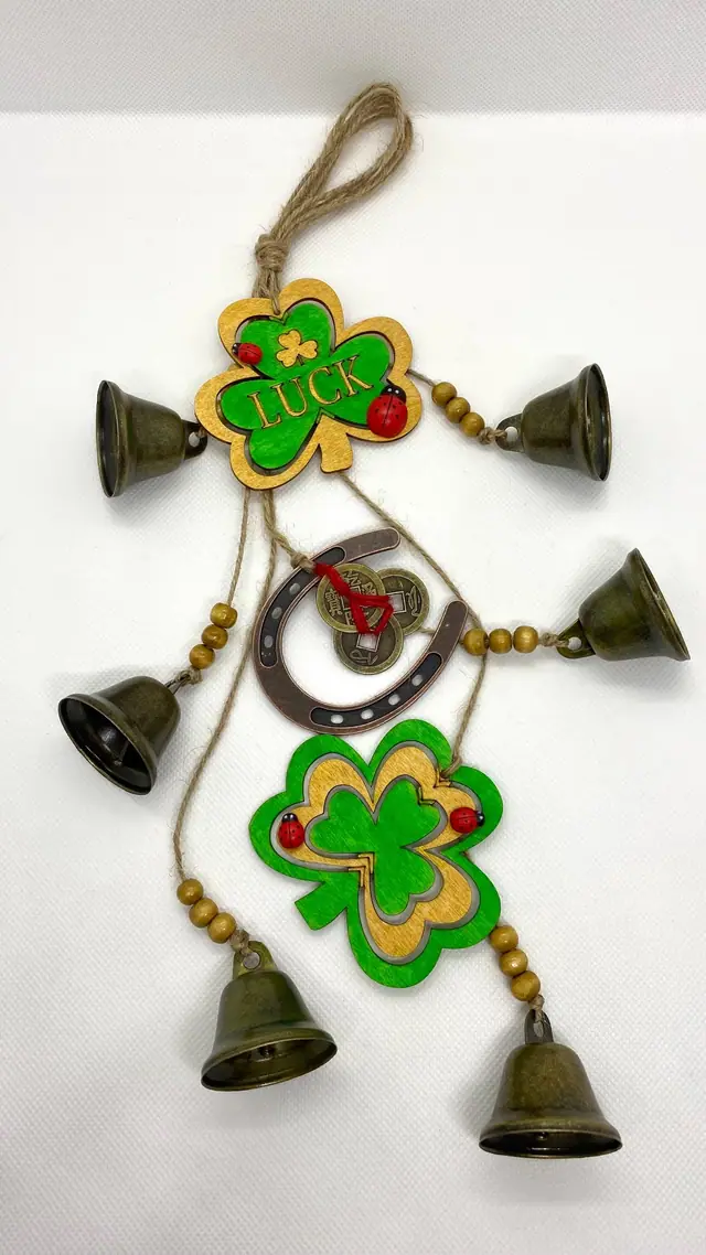 Happiness and wealth wind chime as a home decoration and as a gift. New Year's Eve. Gift. Vintage bells. New Year's gift. Chimes. (photo 3)