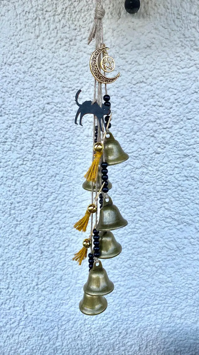 Chimes “Magic brooms” Wind chimes. House protection. Door protection. Wicca. Boho. Witch bell. Vintage bells. House decoration. Cowbell. (photo 2)