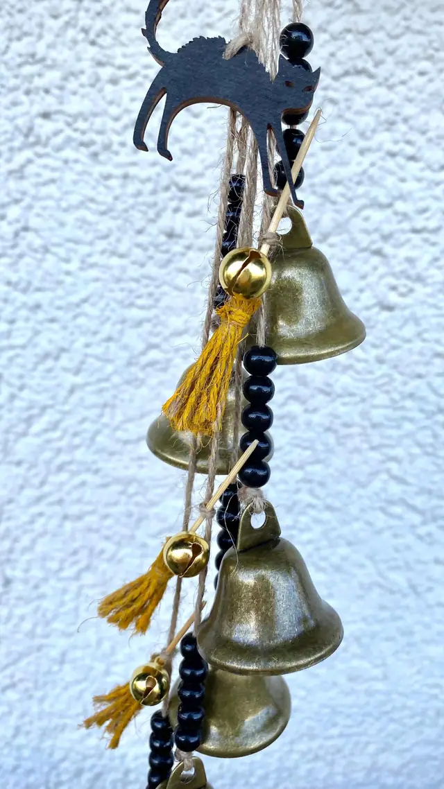 Chimes “Magic brooms” Wind chimes. House protection. Door protection. Wicca. Boho. Witch bell. Vintage bells. House decoration. Cowbell. (photo 4)