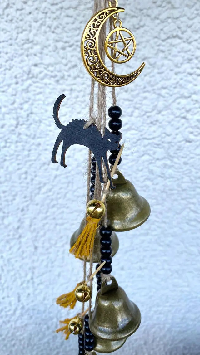 Chimes “Magic brooms” Wind chimes. House protection. Door protection. Wicca. Boho. Witch bell. Vintage bells. House decoration. Cowbell. (photo 3)