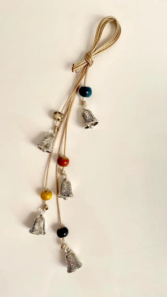 Bag charm with engraved bells. Miniature glockenspiel. Car charm. Mini decoration. Dragon engraving. Boho. Pendant. Gift idea. Boho. Witchy (photo 5)