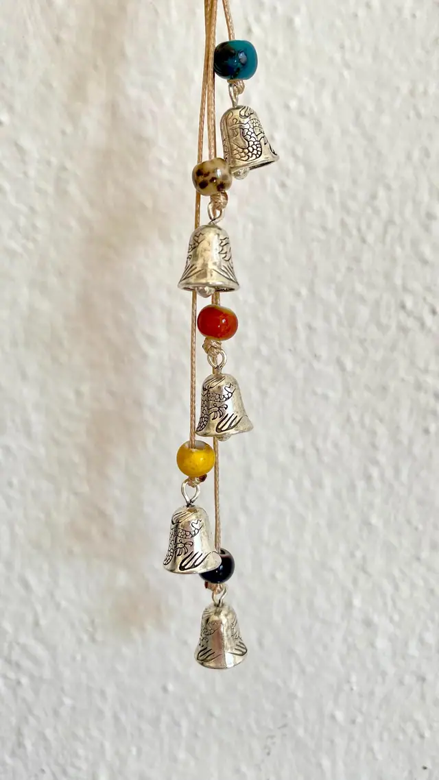 Bag charm with engraved bells. Miniature glockenspiel. Car charm. Mini decoration. Dragon engraving. Boho. Pendant. Gift idea. Boho. Witchy (photo 2)