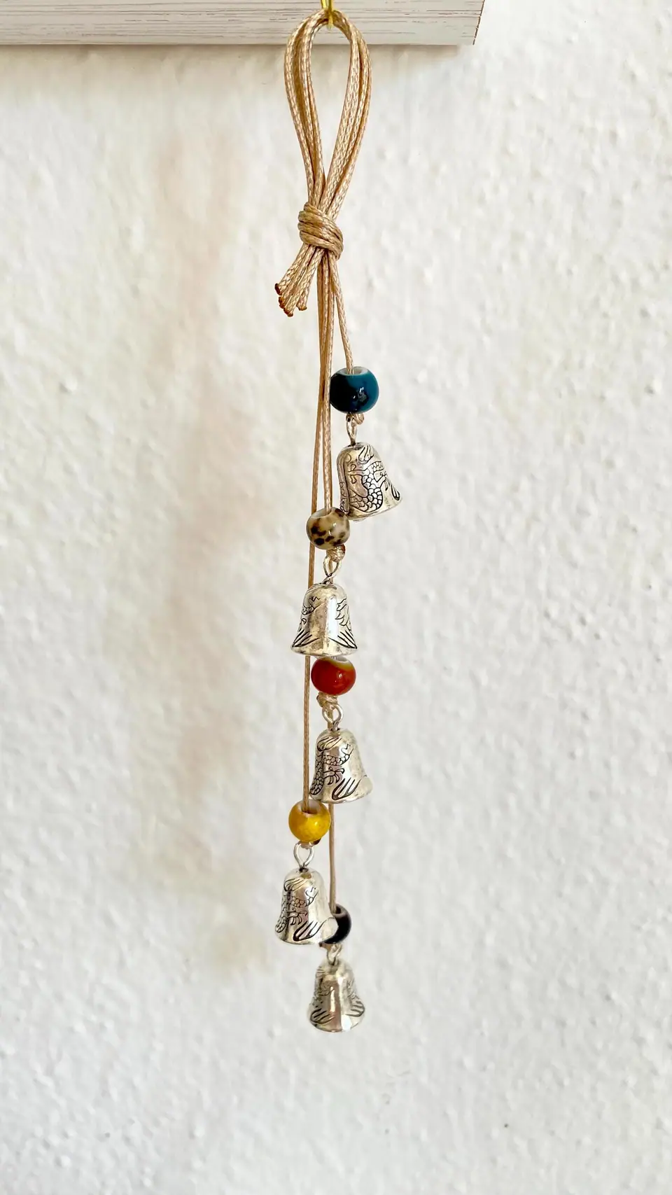 Bag charm with engraved bells. Miniature glockenspiel. Car charm. Mini decoration. Dragon engraving. Boho. Pendant. Gift idea. Boho. Witchy