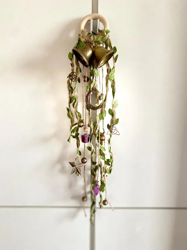 Door hangers for home protection and decoration. Door decorations. Witch bells. Witchy decorations. Door handle decorations. Brass bells. (photo 2)