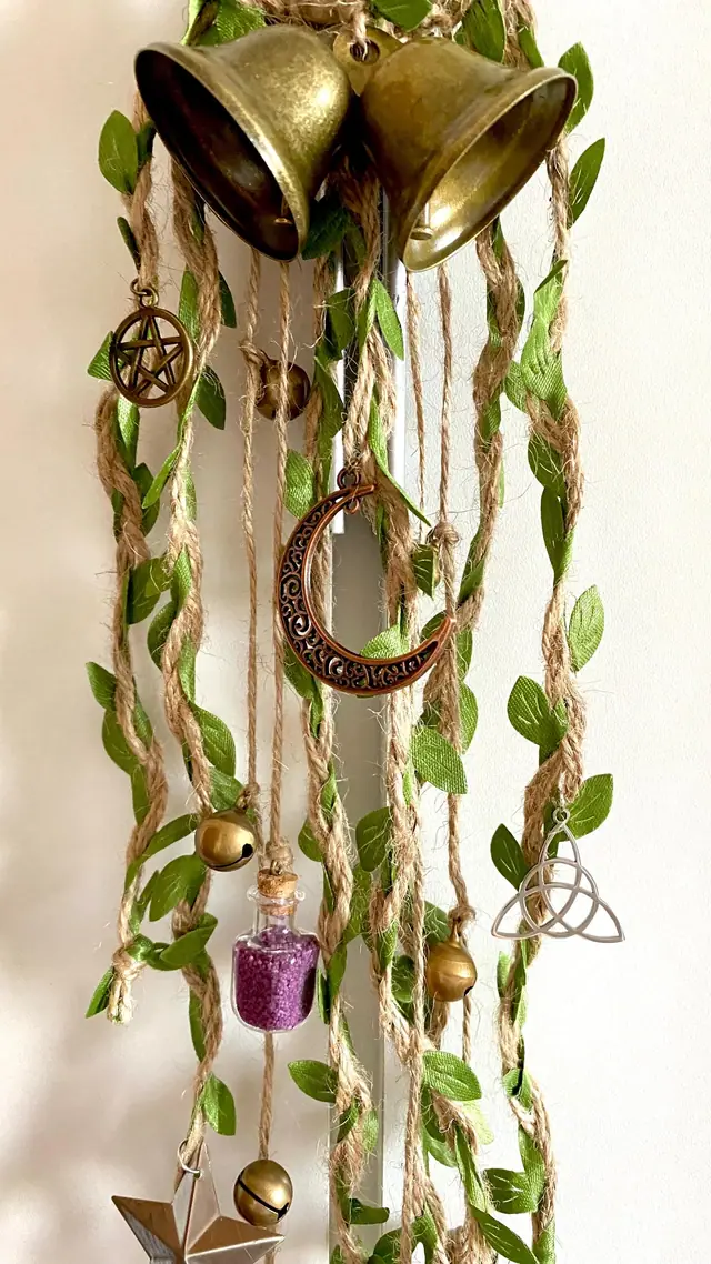 Door hangers for home protection and decoration. Door decorations. Witch bells. Witchy decorations. Door handle decorations. Brass bells. (photo 4)
