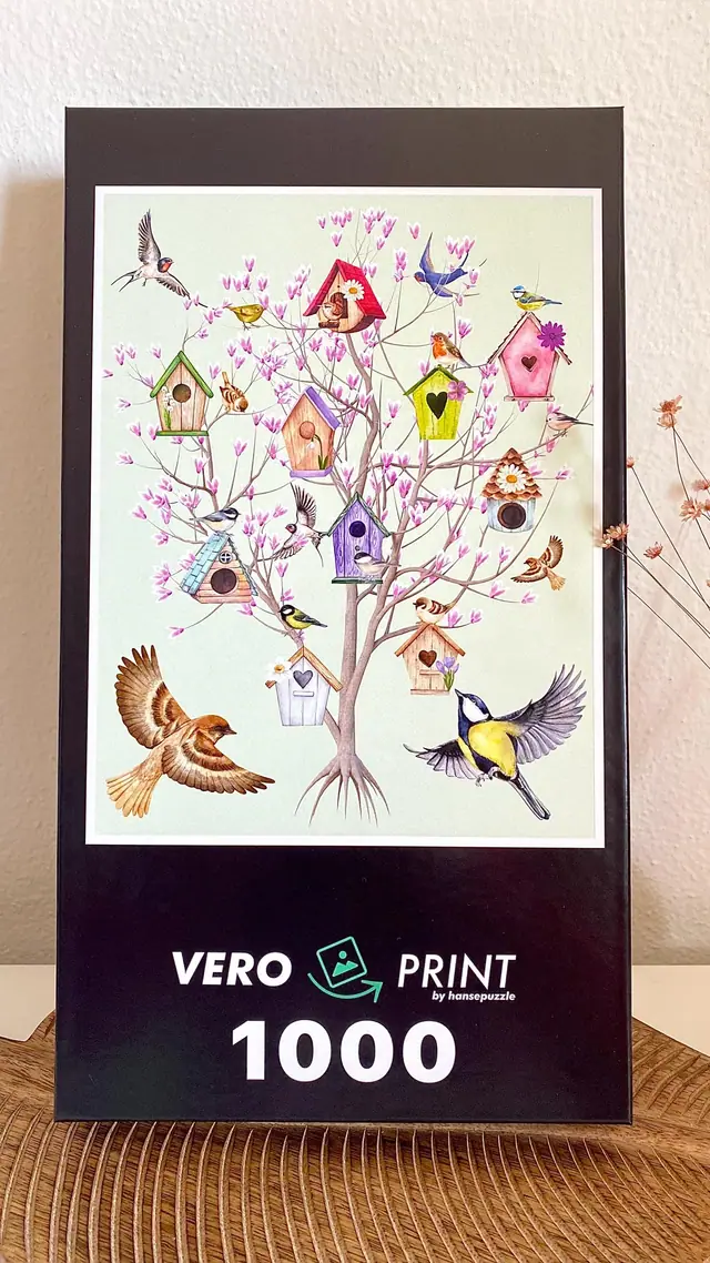 Puzzle “Spring Birdhouses” - 500 / 1000 / 2000 pieces | Magnolias & Tree | Family Puzzle | Gift Idea | Jigsaw for adults. Spring (photo 2)