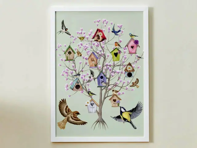 Puzzle “Spring Birdhouses” - 500 / 1000 / 2000 pieces | Magnolias & Tree | Family Puzzle | Gift Idea | Jigsaw for adults. Spring (photo 6)