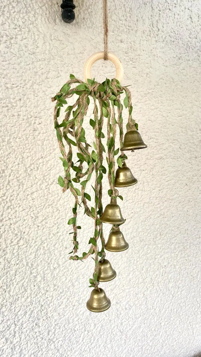 Wind chime “Forest Bells” as a door hanger, door handle decoration, or decoration for balconies and gardens. Stylish. Witch's bell. Witchy (photo 2)