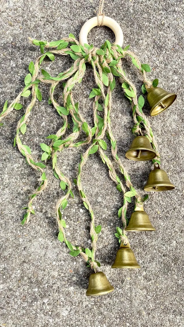 Wind chime “Forest Bells” as a door hanger, door handle decoration, or decoration for balconies and gardens. Stylish. Witch's bell. Witchy (photo 8)