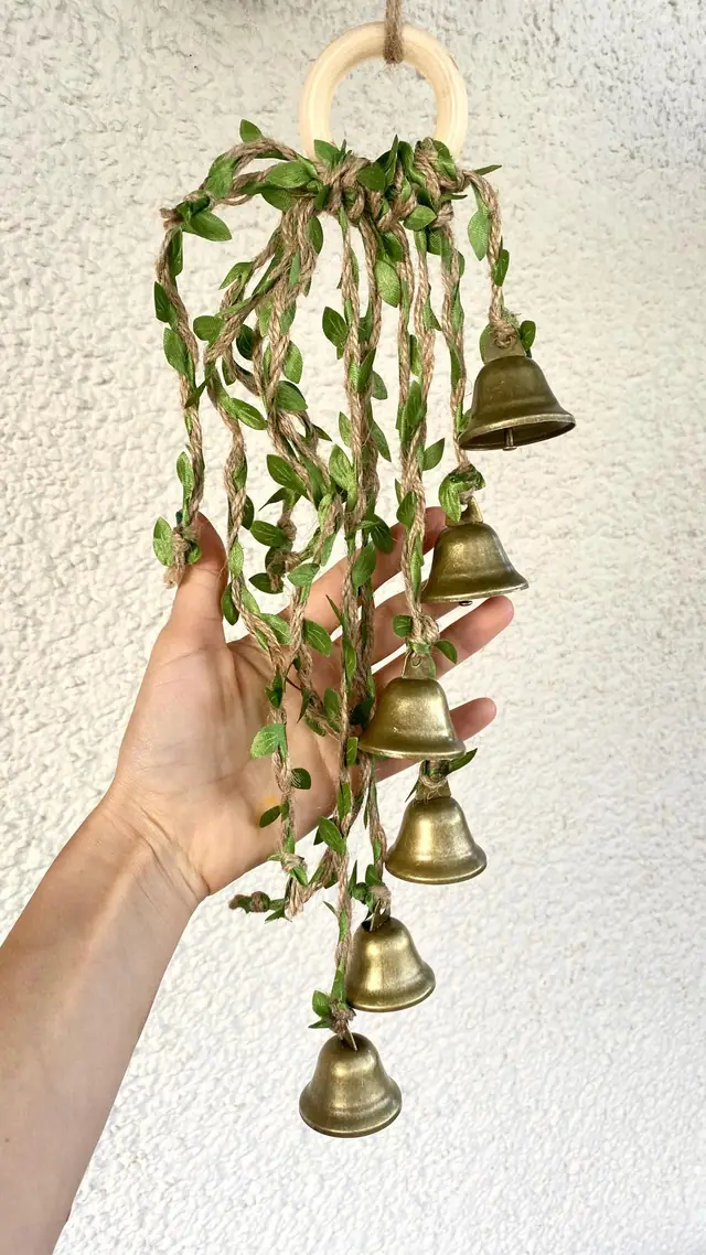 Wind chime “Forest Bells” as a door hanger, door handle decoration, or decoration for balconies and gardens. Stylish. Witch's bell. Witchy (photo 3)