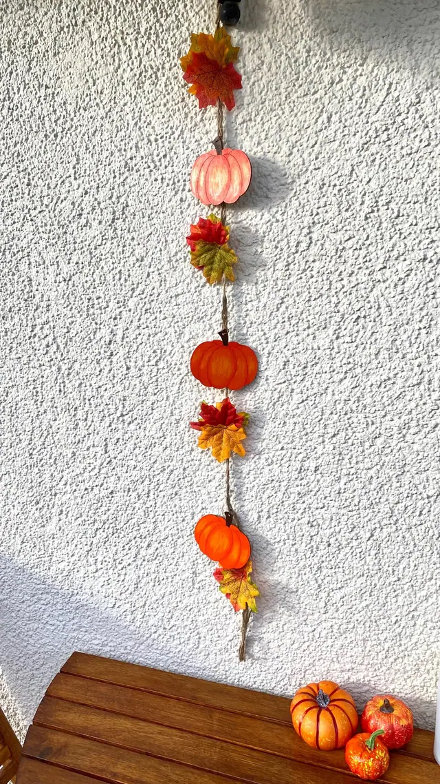 Pumpkin decorations as pendants for your home and garden. Autumn garlands for doors, walls, and windows. Autumn pumpkins. Halloween. Boho (photo 3)