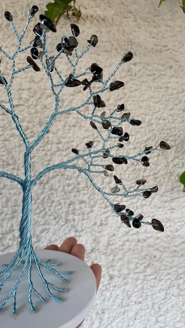 Handmade tree made of wire and natural stones/ decoration/ gift. (photo 6)