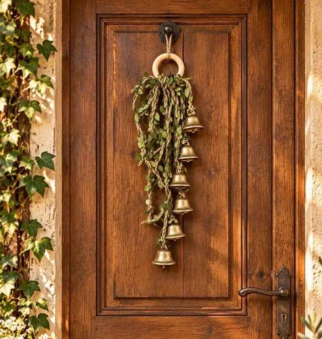 Wind chime “Forest Bells” as a door hanger, door handle decoration, or decoration for balconies and gardens. Stylish. Witch's bell. Witchy (photo 10)