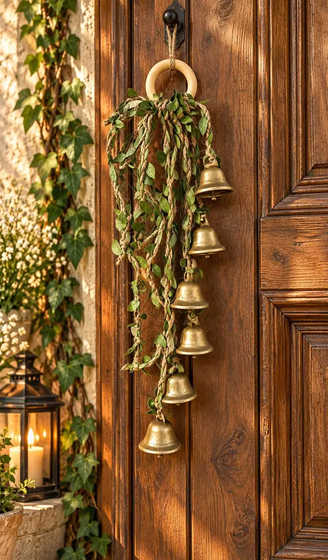Wind chime “Forest Bells” as a door hanger, door handle decoration, or decoration for balconies and gardens. Stylish. Witch's bell. Witchy (photo 9)